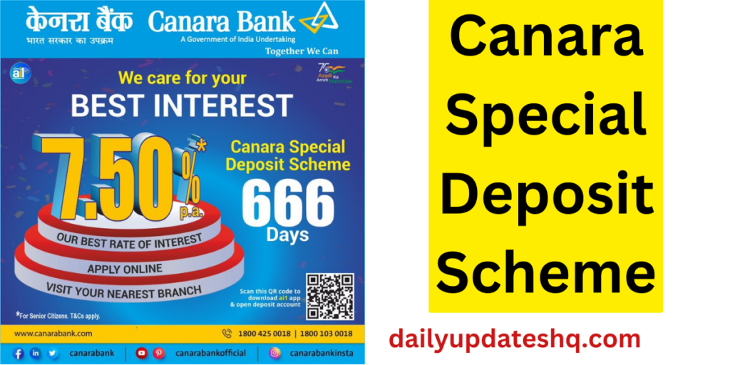 Canara Special Deposit Scheme